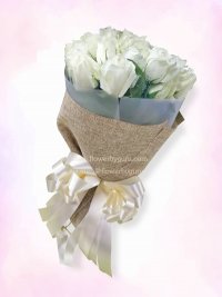 ช่อกุหลาบขาว 20 ดอก