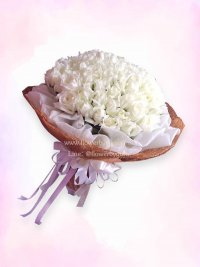 ช่อกุหลาบขาว 50 ดอก