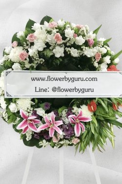 พวงหรีดดอกไม้สด ส่งฟรีไม่แพง